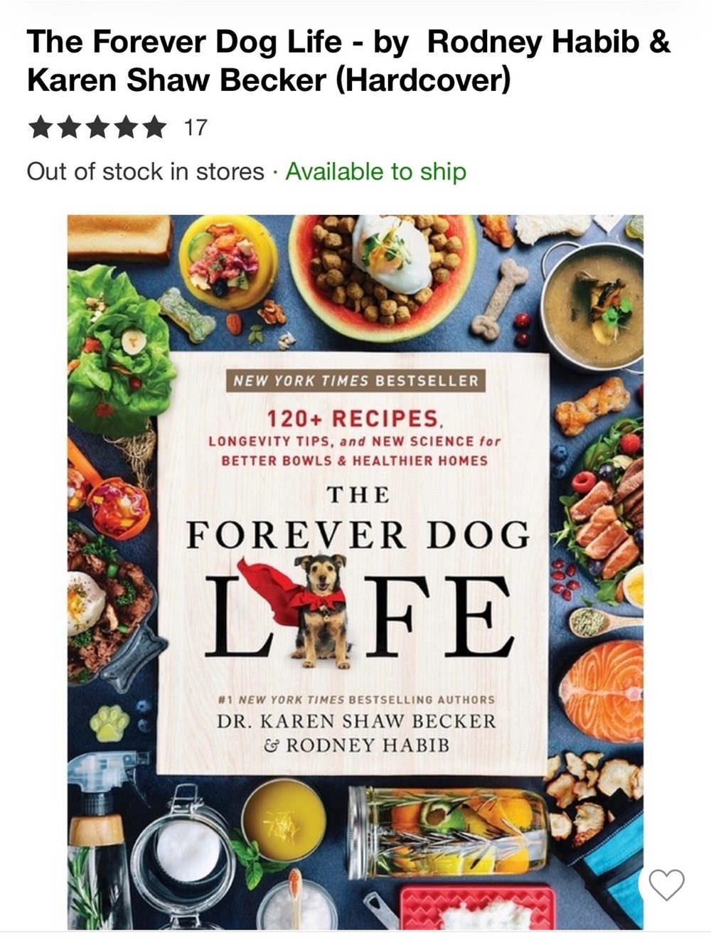 The Forever Dog Life Hardcover Book - White Cover with Multicolor Accents